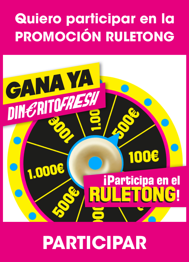 Prueba suerte con el RULETONG y ¡gana mucho dinerito fresh!